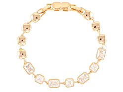 Браслет Позолота 18K «Доріжка фіанітів» довжина з замком 16,18см х 6мм (251979) ТМ XUPING