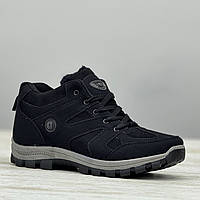Кросівки чоловічі зимові чорні Кроссовки мужские зимние черные (Код: 3501)