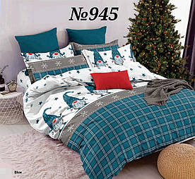 Пакистанська бязь GOLD ЛЮКС, новорічний гном, Різдво, Новий рік