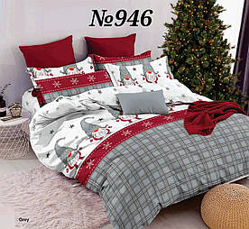 Пакистанська бязь GOLD ЛЮКС, новорічний гном, Різдво, Новий рік