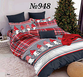 Пакистанська бязь GOLD ЛЮКС, новорічні котики, Різдво, Новий рік