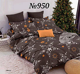 Пакистанська бязь GOLD ЛЮКС, новорічні зірочки, Різдво, Новий рік