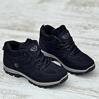 Черевики чоловічі зимові чорні короткі на шнурках Ботинки мужские зимние черные короткие на шнурках (Код: S3501)