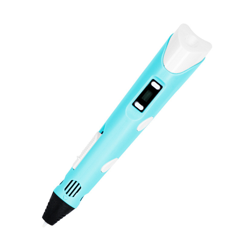 3D-ручка з LCD-дисплеєм 3D-PEN-3 2 режими подавання пластику Блакитний, фото 1