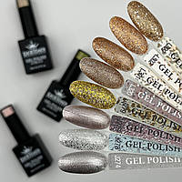 Кольоровий новорічний гель-лак Дизайнер 9 мл, з блискітками - для манікюру та педикюру