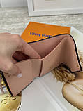Жіночий гаманець Louis Vuitton коричневий + рожевий конверт міні Луї Віттон, фото 6