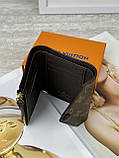Жіночий гаманець Louis Vuitton коричневий + коричневий конверт міні Луї Віттон, фото 7