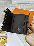 Жіночий гаманець Louis Vuitton коричневий + коричневий конверт міні Луї Віттон, фото 8