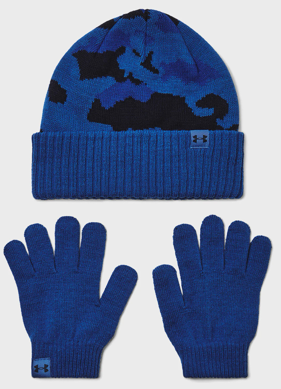 Набір шапка і рукавички UA B Beanie/Glove Combo синій, червоний Діт OFSM, фото 1