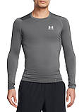 Лонгслів UA HG Armour Comp LS сірий Чол SM, фото 3