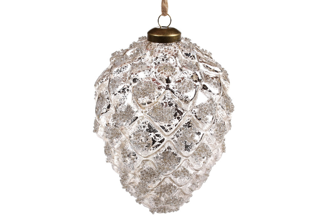 Шишка, 13,5см, колір - срібло антик, фото 1