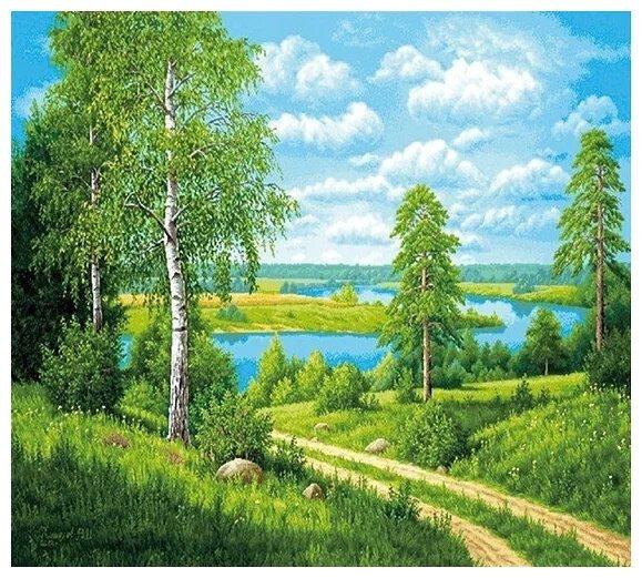 Алмазна мозаїка на підрамнику картина стразами 40х50 см DIY Рідні простори (SGLE 75016 - C)