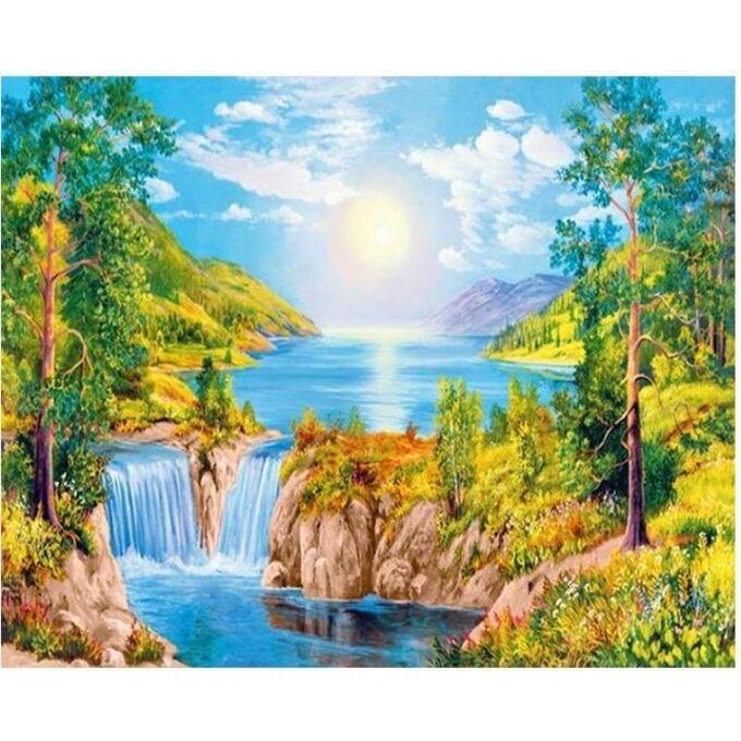 Алмазна мозаїка на підрамнику картина стразами 40х50 см DIY Природа (SGLE 77444 - C)