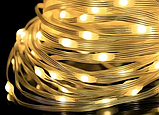 Гірлянда вулична 20м 200led теплий колір на сонячній батареї з пультом дистанційного керування великі краплі роси, фото 3