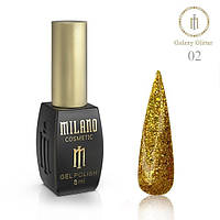 Milano Гель-лак Galaxy Glitter з глітером для нігтів № 02, 8 мл