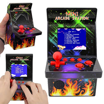 Портативна ретро-консоль A2 з 200 іграми, від батарейок (14,5×9,8×8,5 см), Чорна