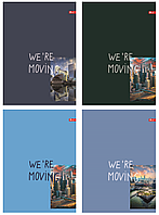 Блокнот А6 48 арк тв палітурка клітинка Офіс асорті