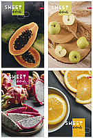 Блокнот А6 48 арк тв палітурка клітинка Фрукти асорті