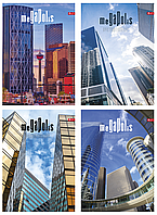 Блокнот А6 64 арк тв палітурка клітинка мат лам УФ лак Мегаполіс асорті