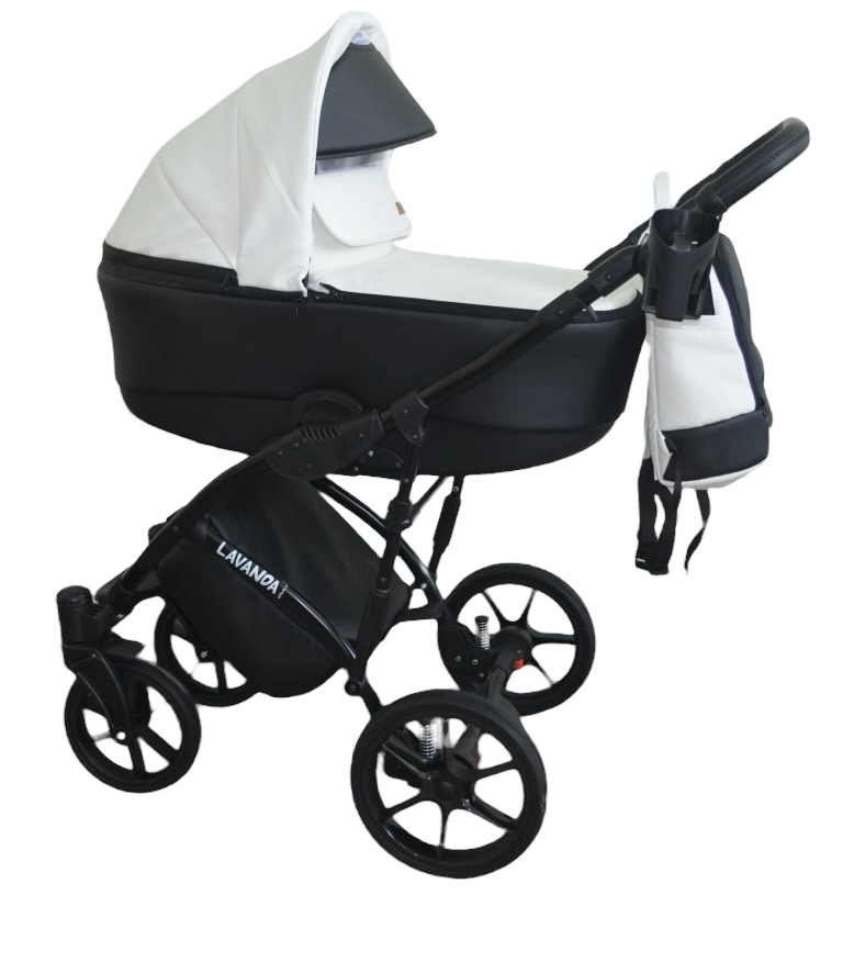 Коляска 2 в 1 Donatan Lavanda 3 біла шкіра, фото 1