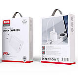 Мережевий зарядний пристрій XO L105 (2USB-С, 3А) PD White (L105.white), фото 3