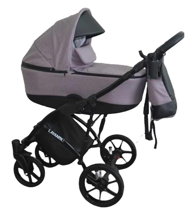 Коляска 2 в 1 Donatan Lavanda 1 фіолетова тканина, фото 1