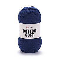 Yarnart COTTON SOFT (Котон Софт) № 54 темно-синій (Пряжа бавовна з акрилом, нитки для в'язання)