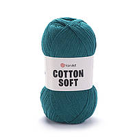 Yarnart COTTON SOFT (Котон Софт) № 63 петроль (Пряжа бавовна з акрилом, нитки для в'язання)