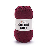 Yarnart COTTON SOFT (Котон Софт) № 66 бордо (Пряжа бавовна з акрилом, нитки для в'язання)