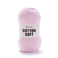 Yarnart COTTON SOFT (Котон Софт) № 74 ніжно рожевий (Пряжа бавовна з акрилом, нитки для в'язання)