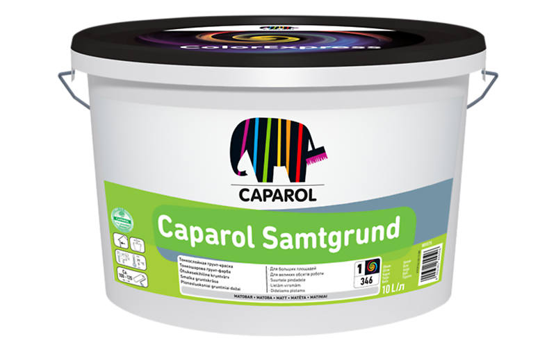 Ґрунт-фарба інтер'єрна латексна матова Caparol SamtGrund E.L.F. База 1, 10 л.