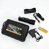 Тактичний над'яскравий світлодіодний ліхтар Bailong BL-1860-T6, LED ліхтар із зарядкою AM-23, фото 2