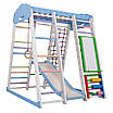 Спортивний дерев'яний комплекс «Акварелька Sky Plus 7» з гіркою «Хвиля» ТМ "SportBaby" (150х124х132 см), фото 4