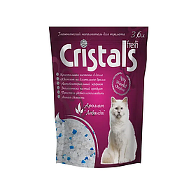 Наповнювач силікагелевий CRISTALS Fresh (Крістал Фреш) Лаванда 3.6л для котячого туалету
