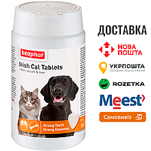 Beaphar Irish Cal Tablets - таблетки з кальцієм та фосфором для котів і собак 150 шт