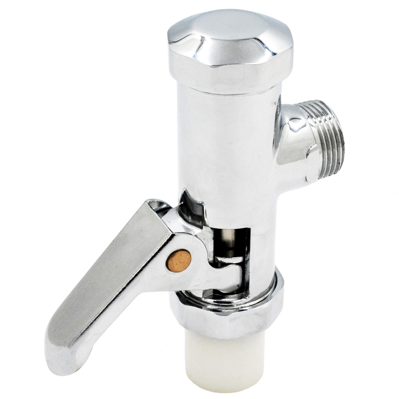 Кран змивний для пісуара чаші Генуя Ango КРС 3/4 дюйма натискний хром латунь, фото 1