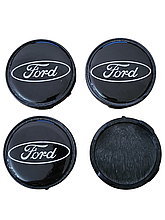 Ковпачки, заглушки на диски Ford форд 56 мм / 52 мм чорні 4 шт