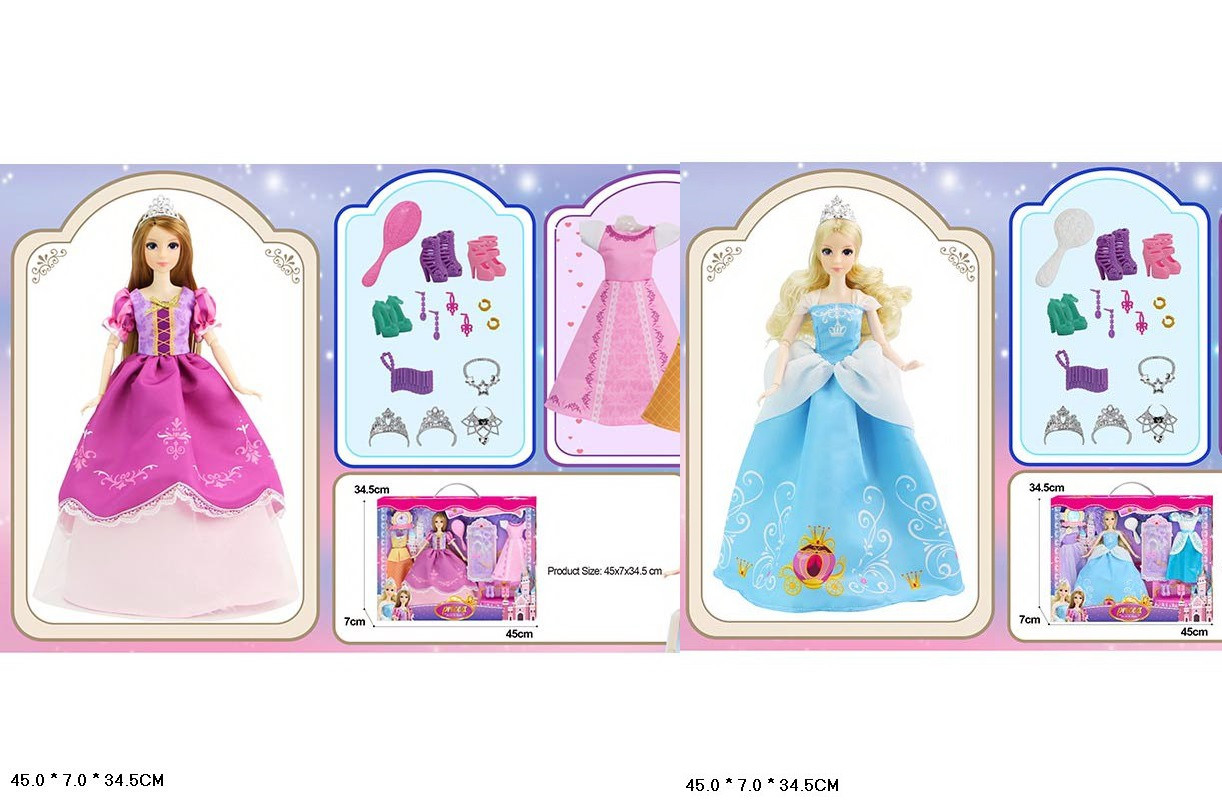 Лялька 91062-1/2 з сукнями та аксесуарами 2 види, фото 1