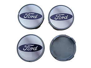 Ковпачки, заглушки на диски Ford форд 56 мм / 52 мм сірі 4 шт
