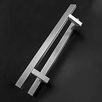 Дверная Хромированная входная ручка скоба для калиток и ворот SteelTek