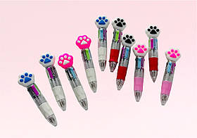 Ручка міні Лапка 4-х кольорова (881-2)