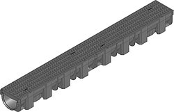 Жолоб чорний HAURATON TOP PP-PE Чорний з решіткою PP -Сopo