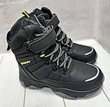 Зимові дитячі черевики Jong Golf на овчині водовідштовхуючі чорні 35-36, фото 2