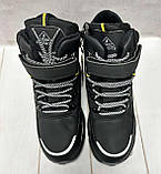 Зимові дитячі черевики Jong Golf на овчині водовідштовхуючі чорні 35-36, фото 6