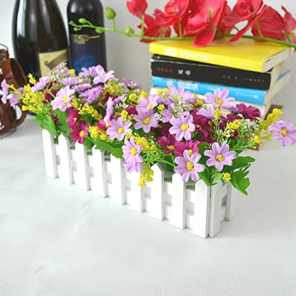 Штучні квіти для декору в дерев'яному паркані 30 см на 7.5 см фіолетовий, фото 1