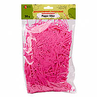 Наповнювач декоративний (паперовий,30 г, яскраво-рожевий) SANTI