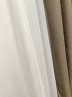 Тюль анти кіготь льон сіточка біла висота 2,95 м