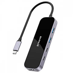 Type-C-Хаб Proove Shadow (2*USB3.0 + Type-C + PD100W + HDMI) dark gray