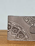Шкіряний гаманець ручної роботи "Етно", фото 6