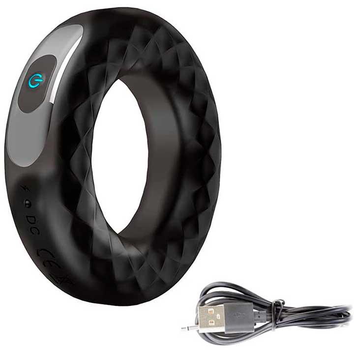 Кільце силіконове на пеніс, що вібрує  (10 режимів), фото 1